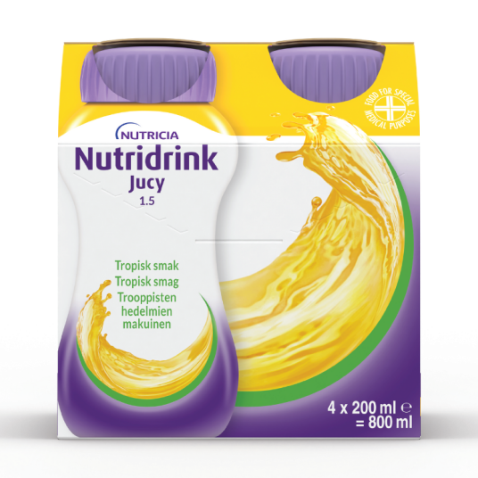 Nutridrink Jucy Næringsdrikk Tropisk 4x200 ml