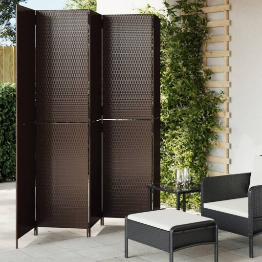  Romdeler 5 paneler brun polyrotting 8721012244078