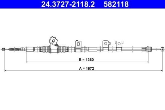 Ate Tautrekk parkeringsbrems ATE 24.3727 2118.2