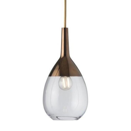 Ebb & Flow Lute takpendel 14 cm klar/kobber