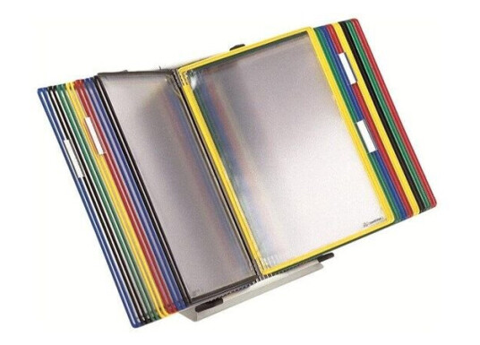 Tarifold display panel system - for A4 - assorted frame with light grey wall unit Tarifold display panel system - for A4 - assorted frame with light grey wall unit