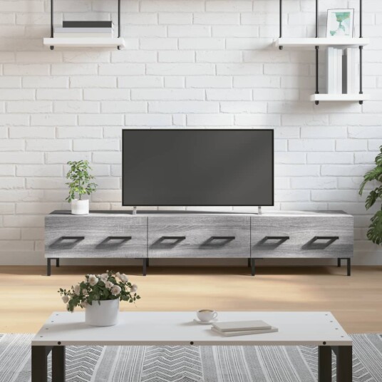 vidaXL TV-benk grå sonoma 150x36x30 cm konstruert tre 8720845945312