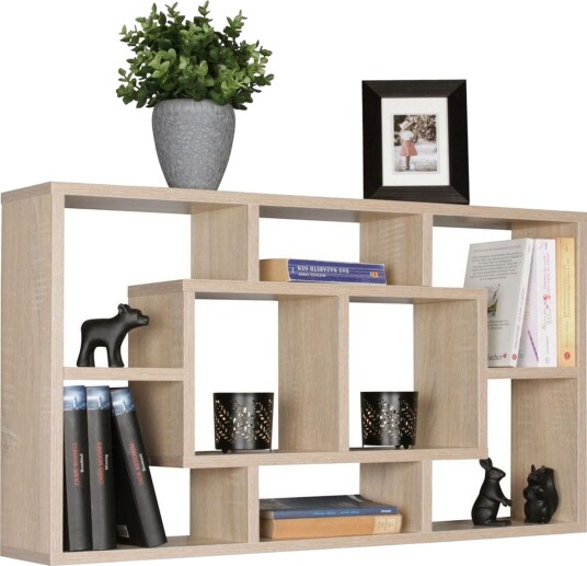 Vegghylle Wohnling PAOLA melaminbelagt MDF, oppbevaringshylle, veggmontert, moderne stil Sonoma - Sonoma