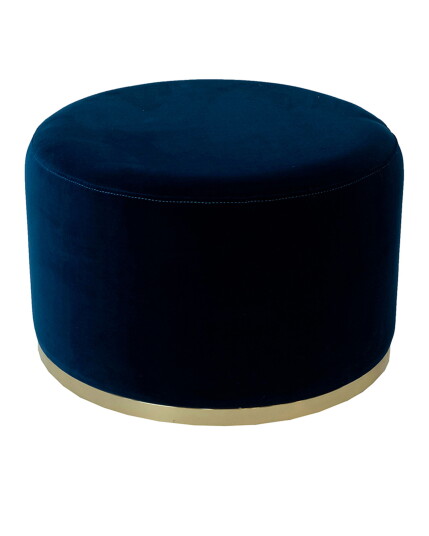 Cara ottoman midnight blue/messing
