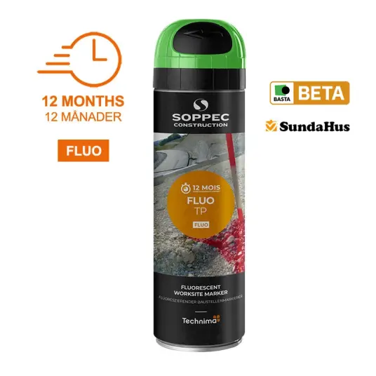 Soppec merkespray fluo tp 500 ml gronn Soppec merkespray fluo tp 500 ml gronn