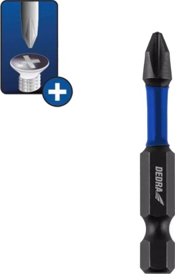 Dedra Slagbor/Sjakt Bits Phillips Ph2x50 Mm, 2 Stk. Blister