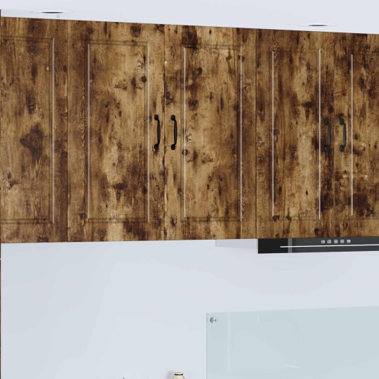 Kjøkkenskap med hylle Røkt eik 80 x 31 x 80 cm Konstruert tre Kjøkkenskap med hylle Røkt eik 80 x 31 x 80 cm Konstruert tre