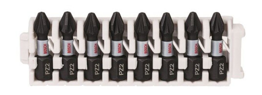 Bosch Impact Control skrutrekkerbits, pakke med 8 deler, 8xPZ2