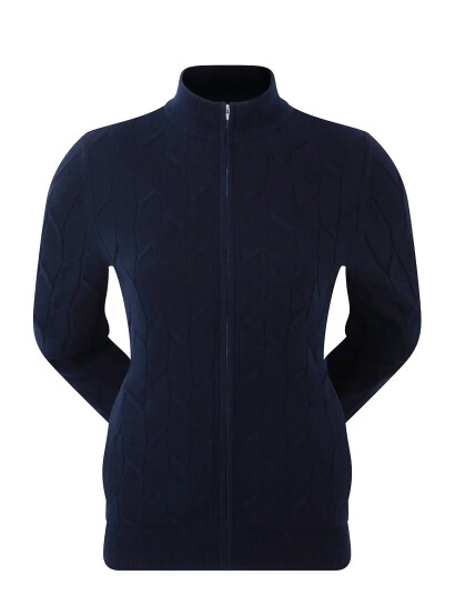 FootJoy Full-Zip Lined Pullover - Navy - S