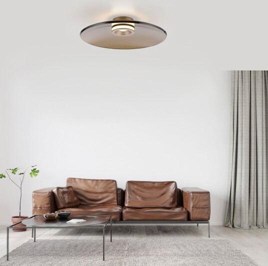 Taklampe PURE PURE Moon dimmbar Bronse / messing Stue Glass Moderne 11 Bronse / messing