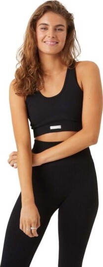 björn Borg Women's Studio Low Seamless Bra S/M, Black Beauty