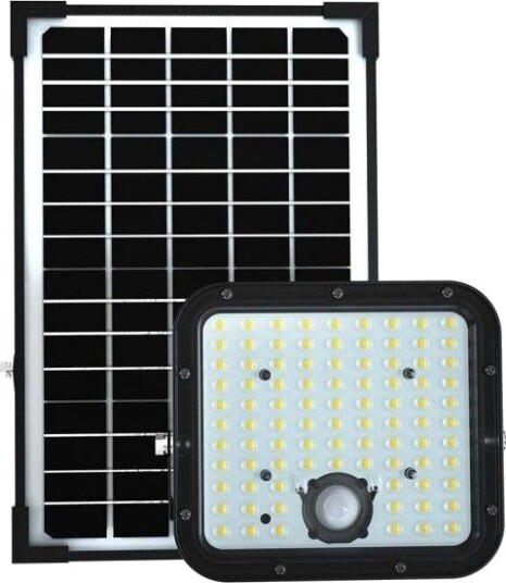 V Tac 30W Solcelle lyskaster LED IP65 Sort inkl. solcelle fjernkontroll innebygd batteri Kulør : Nøytral