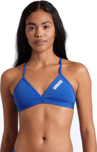 Arena Women"s Team Swim Top Tie Back Solid Blue 38