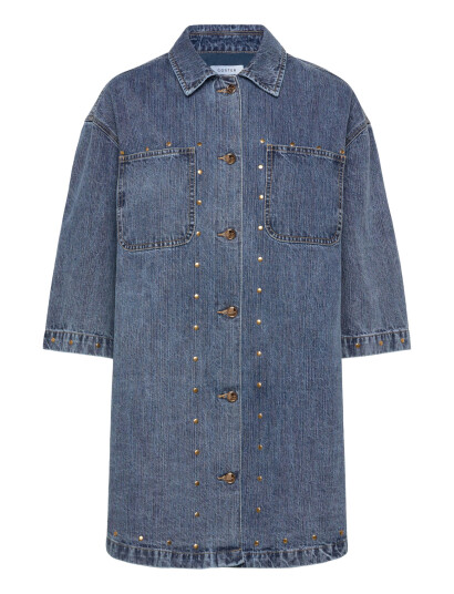 Coster Copenhagen Denim Tunika With Eyelets Blue 34