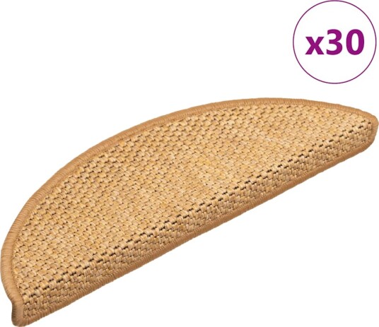  Selvklebende trappematter sisal 30 stk 56x17x3 cm sisal