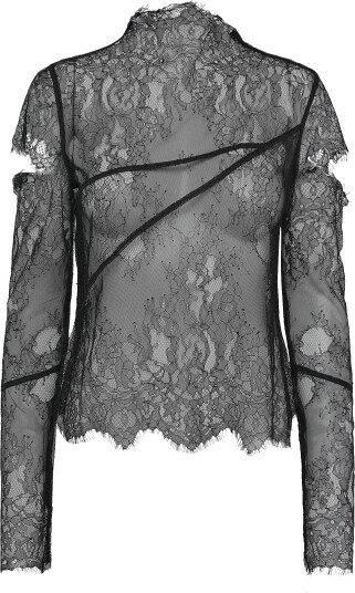 Ahlvar Gallery Edina Lace Blouse BLACK XS
