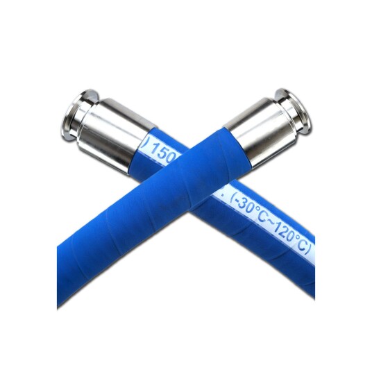 2" FlexiRoyal EPDM Brewery Hose 5 meter kraftig slange med Tri-Clamp
