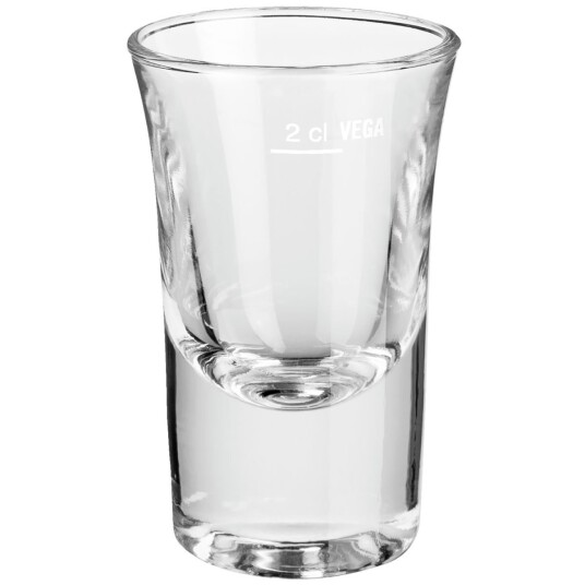 VEGA Shotglass Wachtmeister; 4cl, 4.5x7 cm (ØxH); Transparent; 2 cl målestrek, 6 Stykk / Forpakning