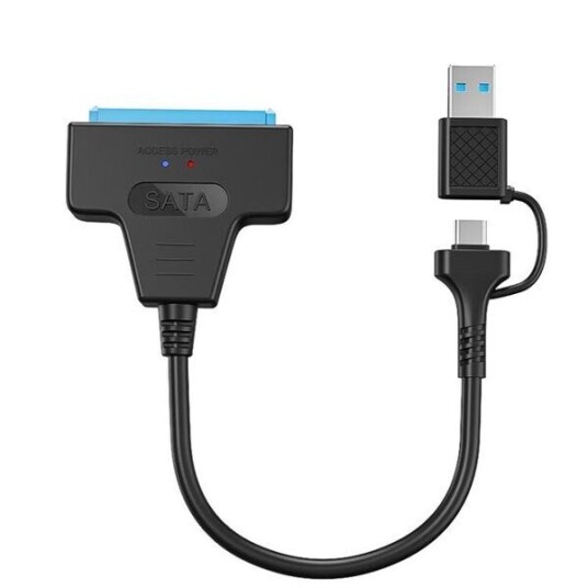 USB 3.0/usb c Til SATA 2,5" Hdd/ssd adapterkabel – 25 Cm
