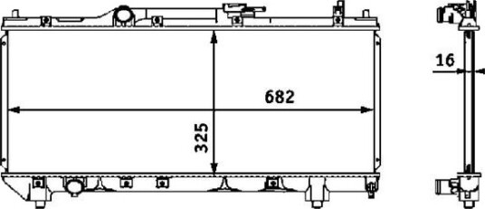 Radiator, motorkjøling MAHLE CR 543 000S