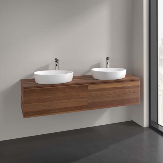Villeroy & Boch Antao Servantskap med 2 skuffer 160x50x36 cm u/lys Valnøtt