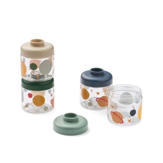 LIEWOOD Universe / Classic Navy Dominique Baby Food Tritan Boxes 100ML 4-Pakke