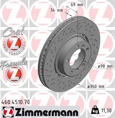 Bremseskive ZIMMERMANN 460.4510.70