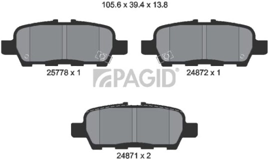 PAGID T2294N Bremseklosser