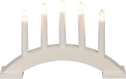 Konstsmide Lysestake tre 5 pærer 21,5 cm Hvit