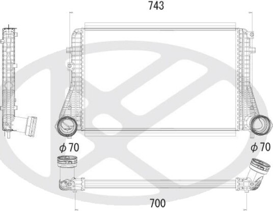 Intercooler KOYORAD IA450173 Intercooler KOYORAD IA450173