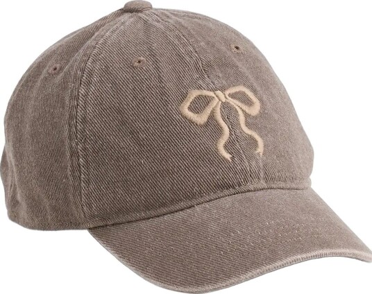 GAP Kids Denim Bow Baseball Hat - TOASTED ALMOND - 53/55
