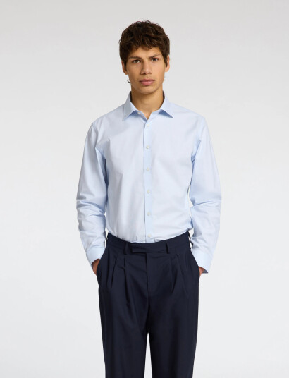 Selected Slhslim-Ethan Shirt Ls Spread Noos - Blue - XXL