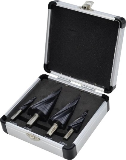 Awtools Trappespiralbor M2-Tialn, Sett 4 Stk. 4-12 / 4-20 / 4-32 / 4-39 Mm /Bl