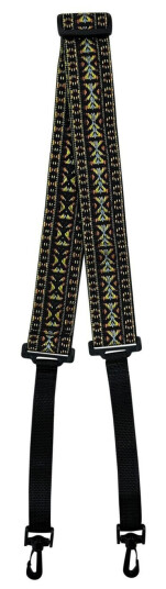 D'Andrea Banjo Strap - Woven Tapestry W/ Swivel HooksOrange/Gul