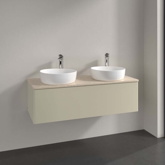 Villeroy & Boch Antao Servantskap med 1 skuff 120x50x36 cm m/lys Grå Matt/Crème