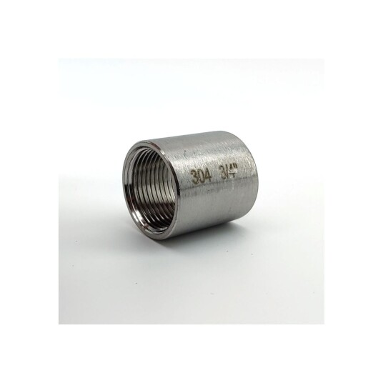 3/4" BSP rørmuffe rustfritt stål