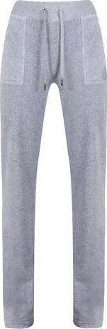 Juicy Couture Del Ray Classic Velour Pant Pocket - Silver Marl XXS