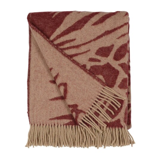 Almedahls Kotteri pledd 130 x 170 cm Vinrød-beige Almedahls Kotteri pledd 130 x 170 cm Vinrød-beige