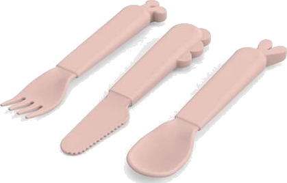 Done By Deer Bestikk Kiddish Cutlery Set Deer Friends Powder