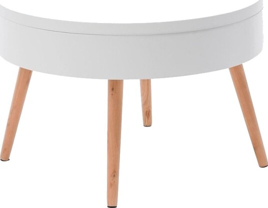 Rundt salongbord med oppbevaring 60cm ModernHome