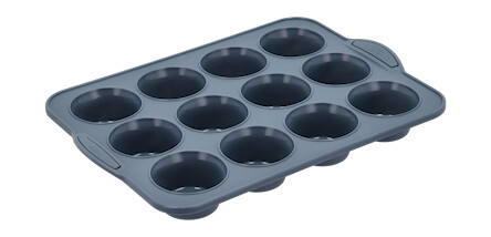 Pecan muffinsform til 12 stk. 33 x 24 cm metall indigo