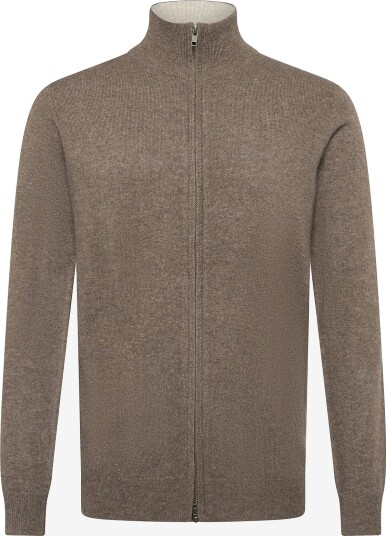 Davida Cashmere Man Full Zip CACAO S