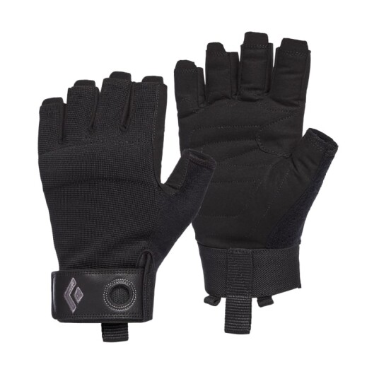 Black Diamond Crag Half-Finger Gloves L, Black Black Diamond Crag Half-Finger Gloves L, Black