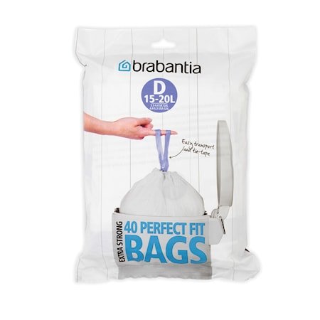 PerfectFit Avfallposer D, 15–20 liter [40 stk. poser per forpakning]