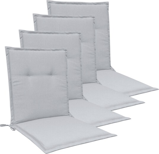 Nordstrand Home Hagepute pakke til hagestol 4 stk. Grå universelle stolputer 5 cm skumfyll God komfort skum & UV beskyttet trekk Nordstrand Home puter