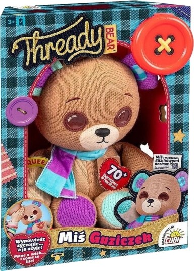Cobi Interactive Maskot Thready Bear Teddy Bear Button Cobi