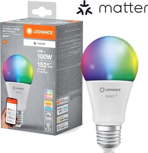 Ledvance Smart+ Matter Multicolor Classic A100 14W   E27 Smart Pære