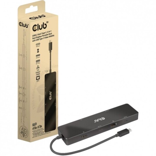 Club 3D Usb3.2 Gen2 Type-C, 6-In-1