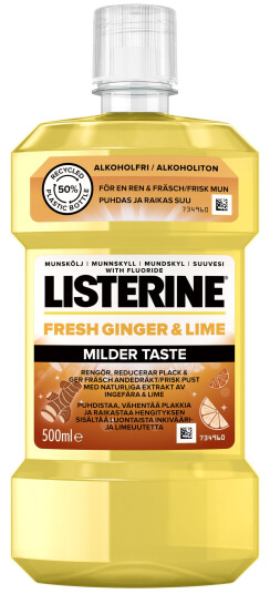 Listerine Fresh Ginger & Lime Milder Taste Munnskyll 500 ml