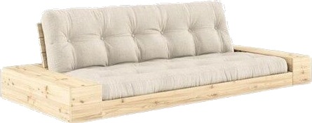 Karup Design Base Sovesofa med Sideboks Klarlakkert Furu/914 Lin